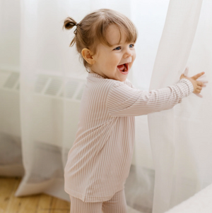 Roobear - Pinstripe Two-Piece PJs Blush Meadow Pink|162787