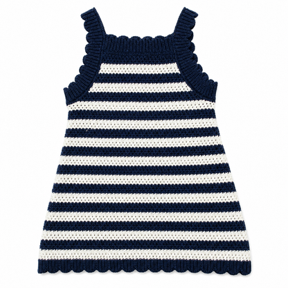 Mebie Baby - Navy Stripe Knit Tank Dress
