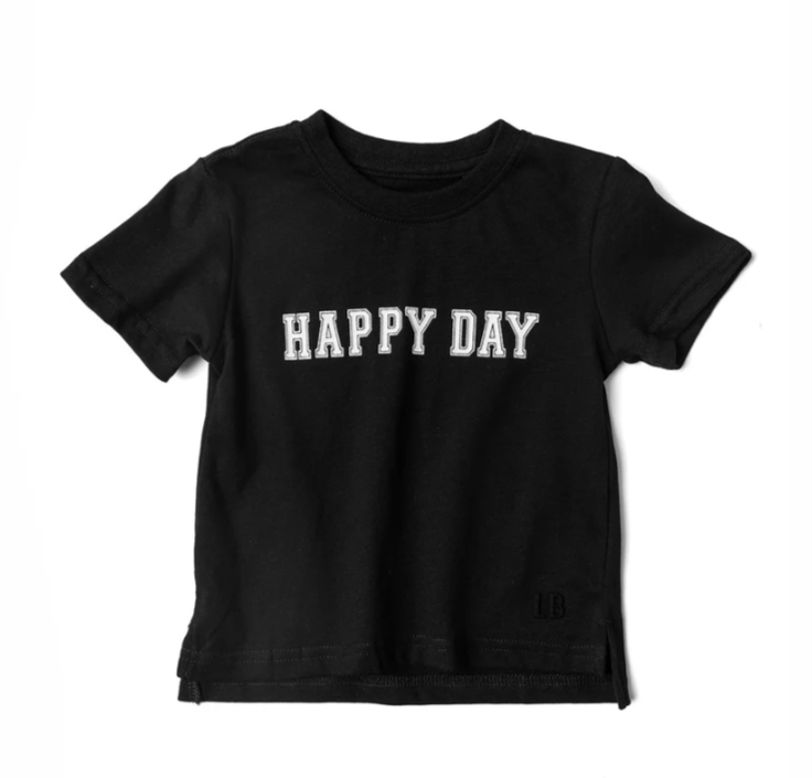 Little Bipsy - "Happy Day" Elevated Tee - Black|103967