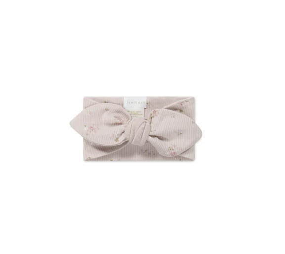 Jamie Kay - Organic Cotton Fine Rib Headband - Petite Fleur Violet|136705