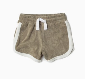 Little Bipsy - Terry Cloth Track Short - Khaki Green|99112