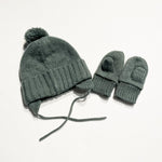 H&M Green Toque & Mitts 6-12M|232227