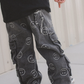Little Trouble - Smiley Face Baggy Jeans Black|177969