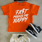 Little Trouble - Fast Makes Me Happy T-Shirt Orange|178687
