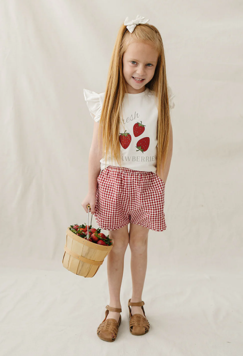Mebie Baby - Strawberry Ruffle Tee|185389