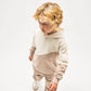 Miles The Label - Birch and Taupe Hooded Sweatshirt|182476