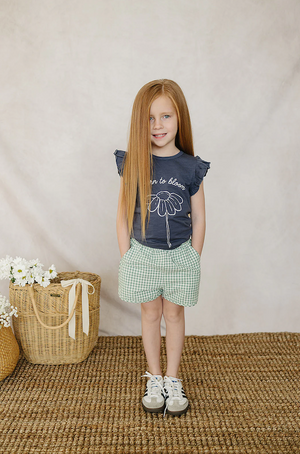 Mebie Baby -Green Gingham Shorts|118296