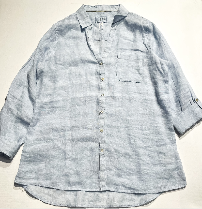 Sigrid Olsen 100% Linen Shirt Large|214039