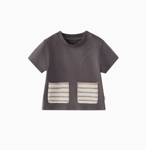 Norsu Organic - Organic Cotton Pocket T-Shirt-Dark Grey|104109