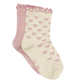 Minymo - Light Rose Lettuce Hem Socks|162674