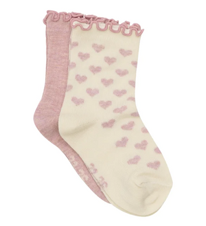 Minymo - Light Rose Lettuce Hem Socks|162674