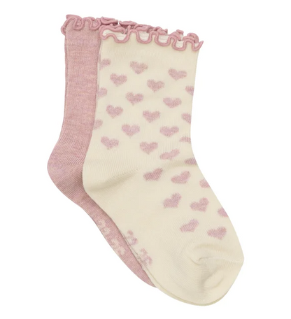 Minymo - Light Rose Lettuce Hem Socks|162674