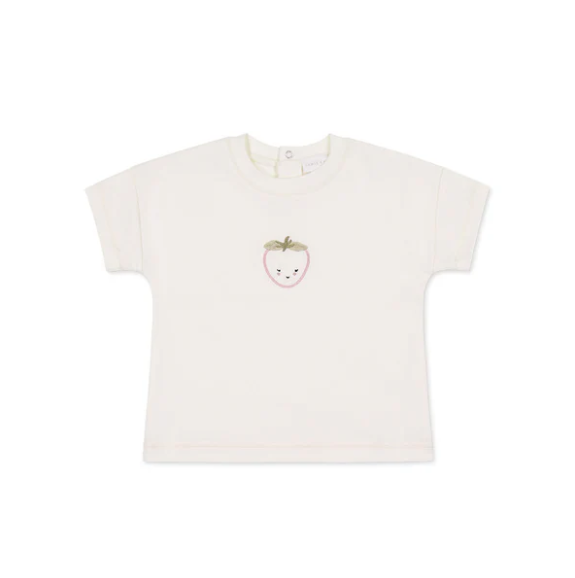 Jamie Kay - Pima Cotton Mimi Top - Parchment Blushing Berry|136613