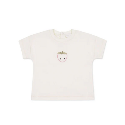 Jamie Kay - Pima Cotton Mimi Top - Parchment Blushing Berry|136613