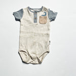 Rabbit + Bear Onesie 3-6M|221208