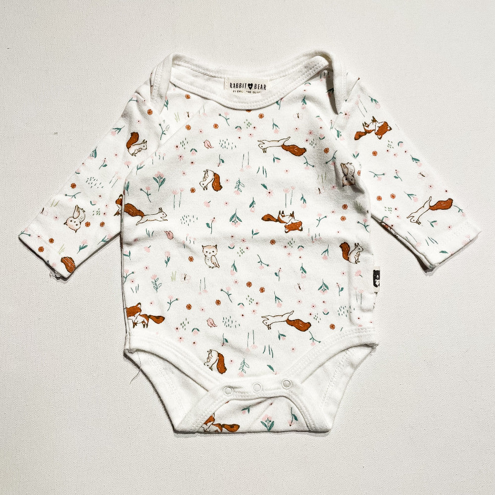 Rabbit + Bear Onesie 0-3M|233847