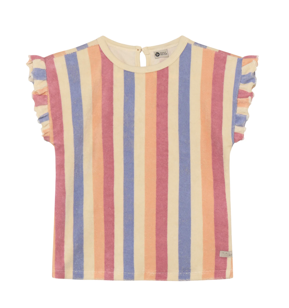 Daily 7 - Ruffle Tee Terry Stripe|200660