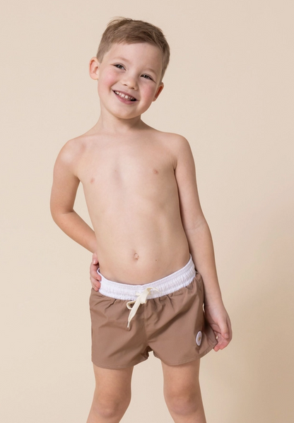 Roco Swim - Boardshort Brown/White|91704