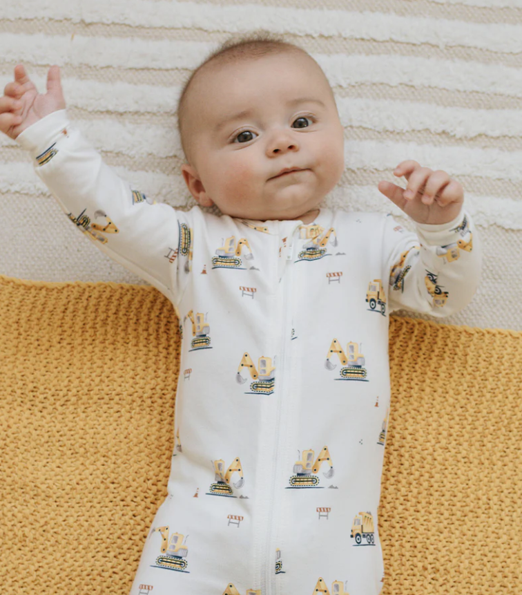 Petit Lem - Footed Sleeper - Construction Site|187058