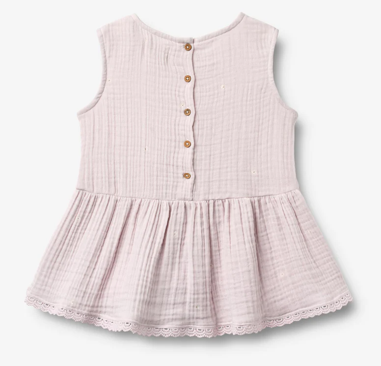Wheat - Top Lace Bea Purple Flowers|197188