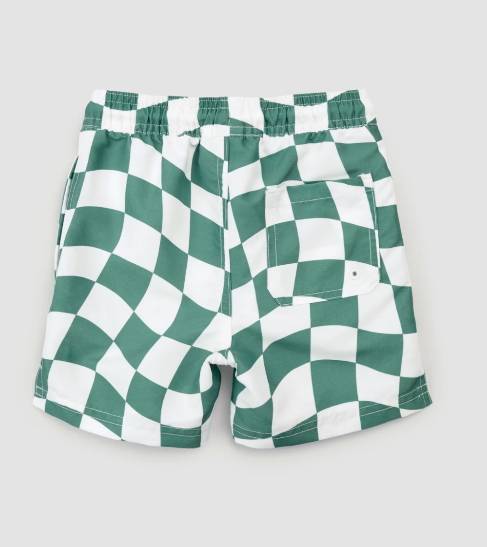 Miles The Label - Swim Trunk Wavy Check|192896