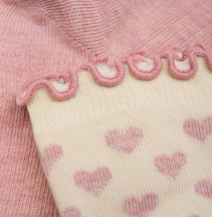 Minymo - Light Rose Lettuce Hem Socks|162675