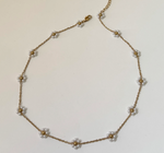 Pearl Flower Necklace - 18K PVD Gold Plating|176884