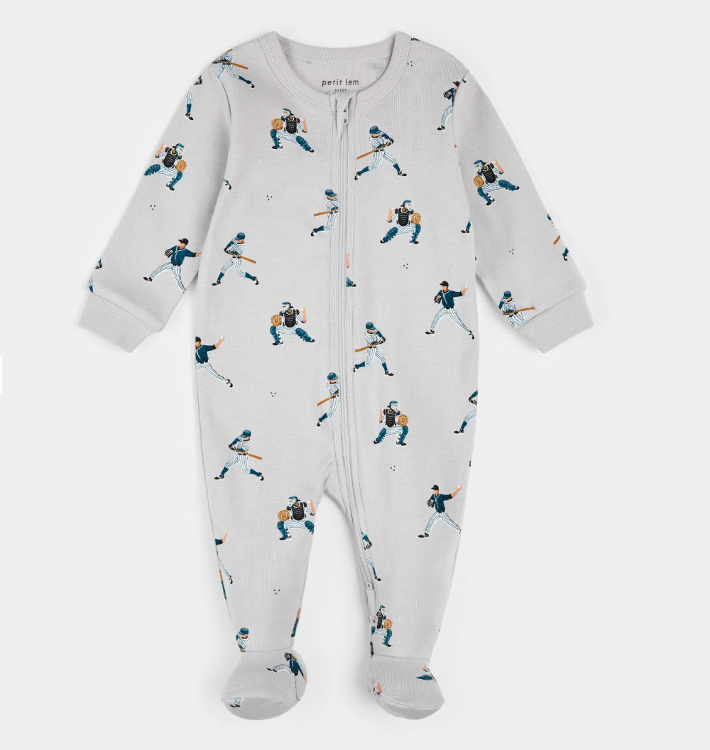 Petit Lem - Footed Sleeper - Baseball|187274