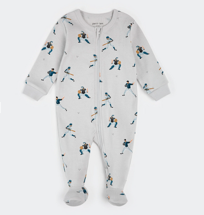 Petit Lem - Footed Sleeper - Baseball|187274