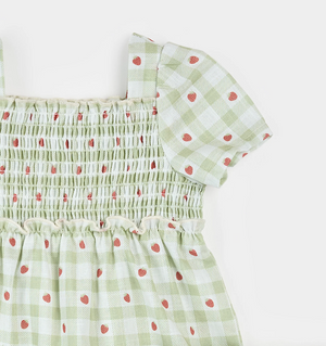 Petit Lem - 2 Piece Set - Strawberry Plaid|187338