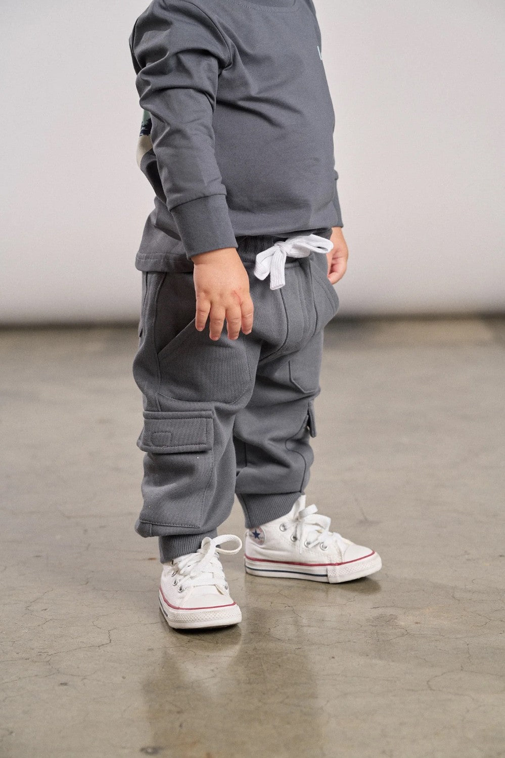 Little Bipsy - Stitch Pocket Cargo Jogger - Smoke|113647