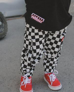 Little Trouble - Checks Cargo Joggers|164188