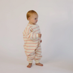 Roobear - Striped Long Sleeve Romper - Pink And Yellow|205905