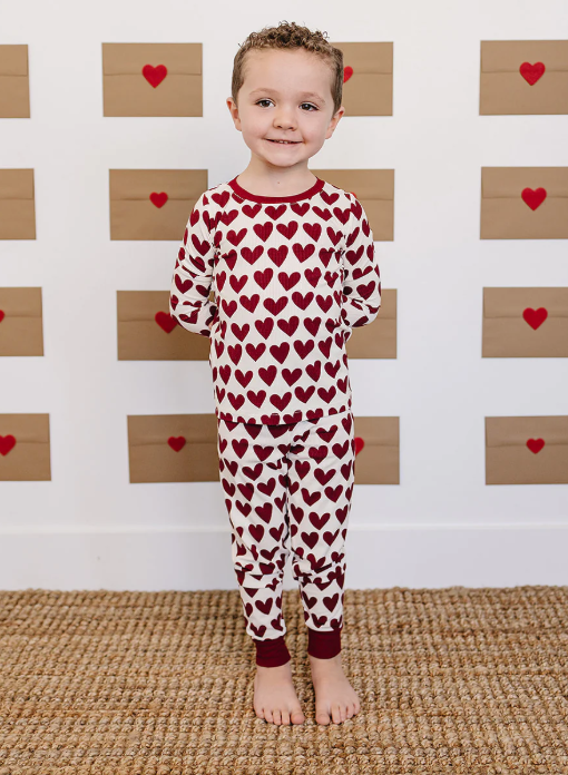 Mebie Baby - Hearts Ribbed Bamboo Cozy Set|185368