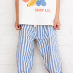Roobear - Linen Striped Pants - Blue|205893