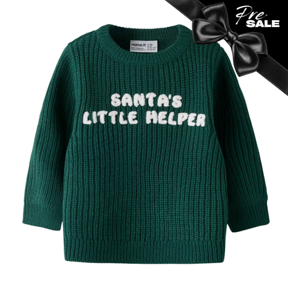 Pre Sale: Name It - Santas Helper Sweater Green 9233