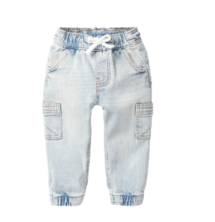 Little Bipsy - Cargo Joggers - Light Wash|147100