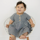 Mebie Babe Navy Gingham Linen Cotton Dress|118266