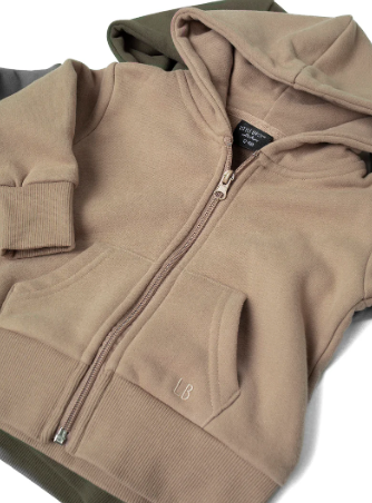 Little Bipsy - Classic Zip Hoodie - Taupe|102793