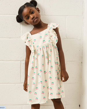 Miles The Label - Short Sleeved Ruffle Cherry Dress|187638