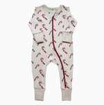 Parade Organics - '2-Way' Zip Holiday Romper Candy Canes|173325