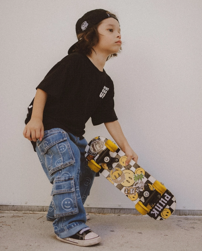 Little Trouble - Smiley Face Jeans|164225