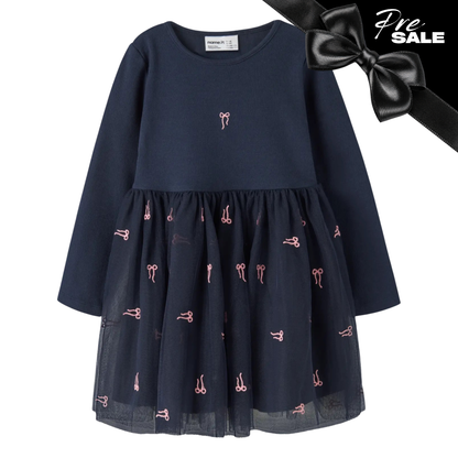 Pre- Sale: Name It - Navy Bow Tulle Dress 0647