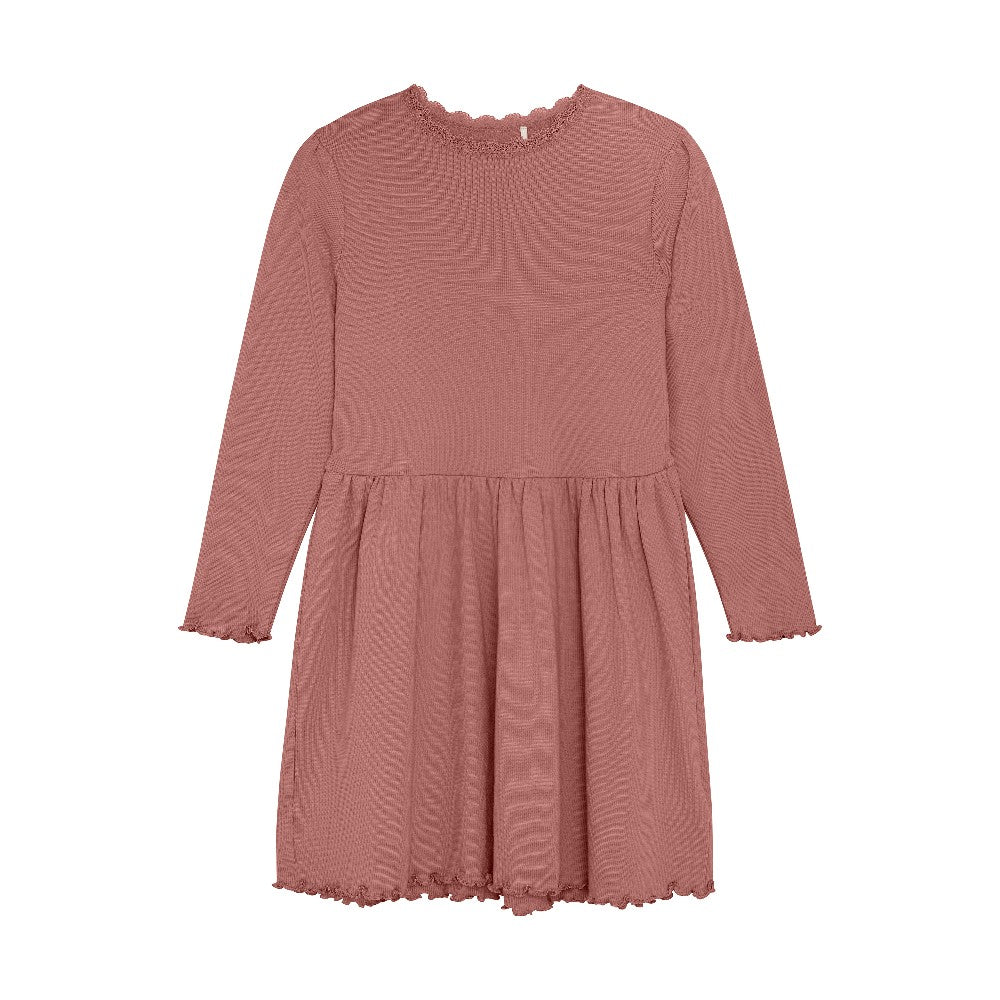 Huttelihut - Long Sleeve Dress Rib Burlwood|165479