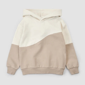 Miles The Label - Birch and Taupe Hooded Sweatshirt|182475