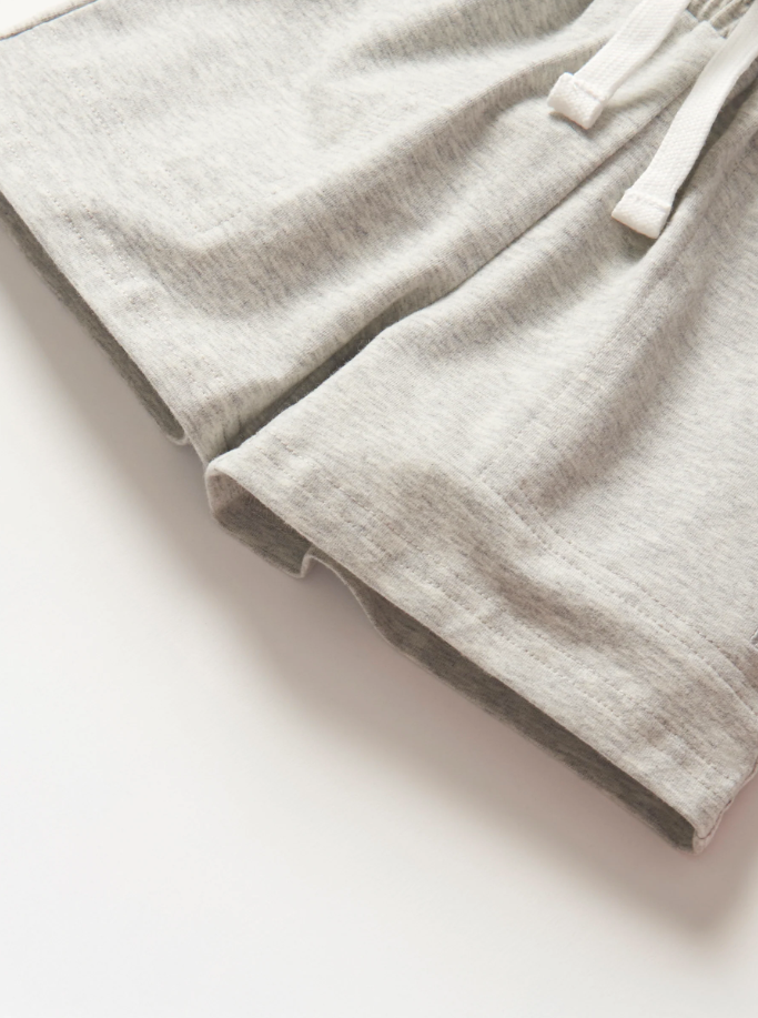 Little Bipsy - Stitch Pocket Jersey Short - Light Heather Grey|142519