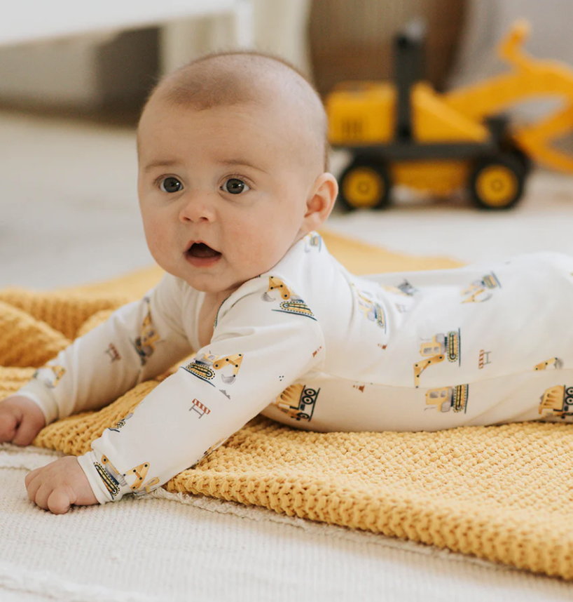 Petit Lem - Footed Sleeper - Construction Site|187059