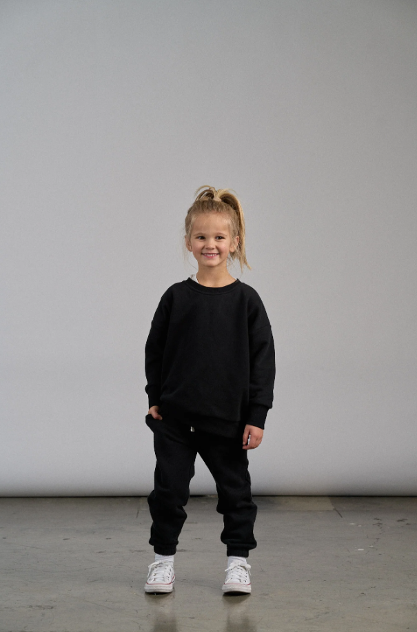 Little Bipsy Elevated Crewneck - Black|116136