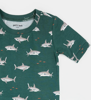 Petit Lem - 2 Piece Short PJ - Sharks|197932