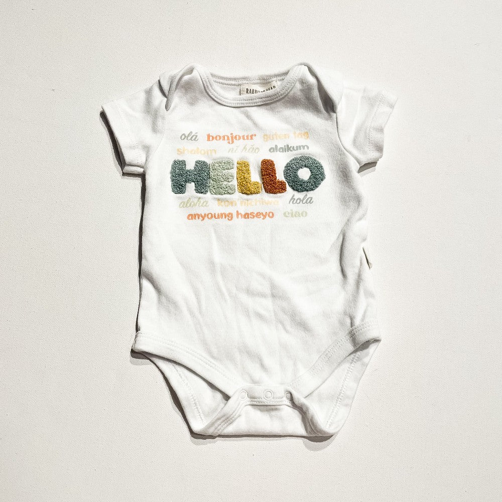 Rabbit + Bear Onesie 3-6M|228100